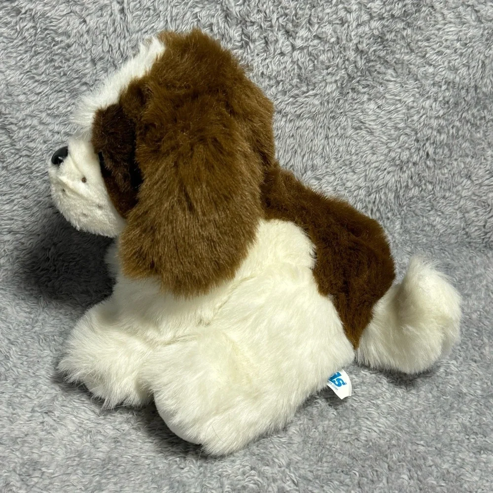 Kids of America St. Bernard Dog Plush Stuffed Animal Brown White Floppy Ears 12”